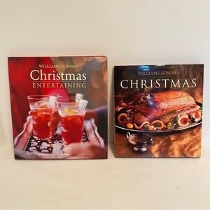 Williams-Sonoma Christmas Entertaining/ Christmas Cookbook Set Of 2